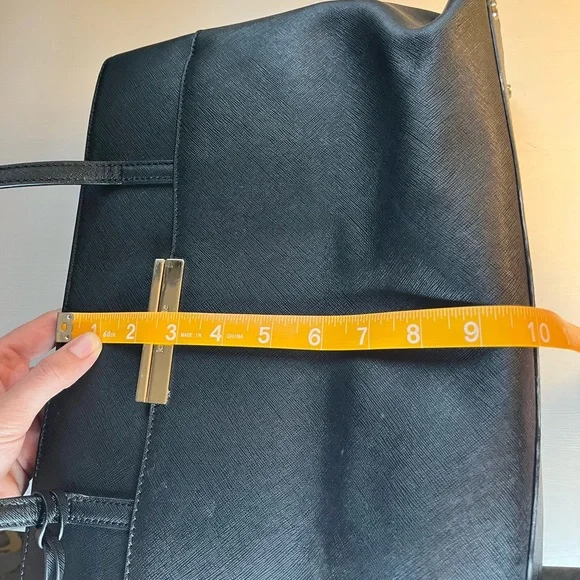 Kate Spade Maiden Way Saffiano Clarke Black Leather Large Tote Laptop Bag - Picture 7 of 12